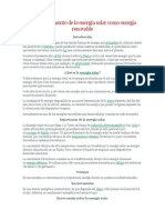 Aprovechamiento de La Energía Solar Como Energía Renovable