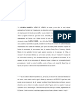 Carta Poder de Doña Gloria para Manuel Zapeta