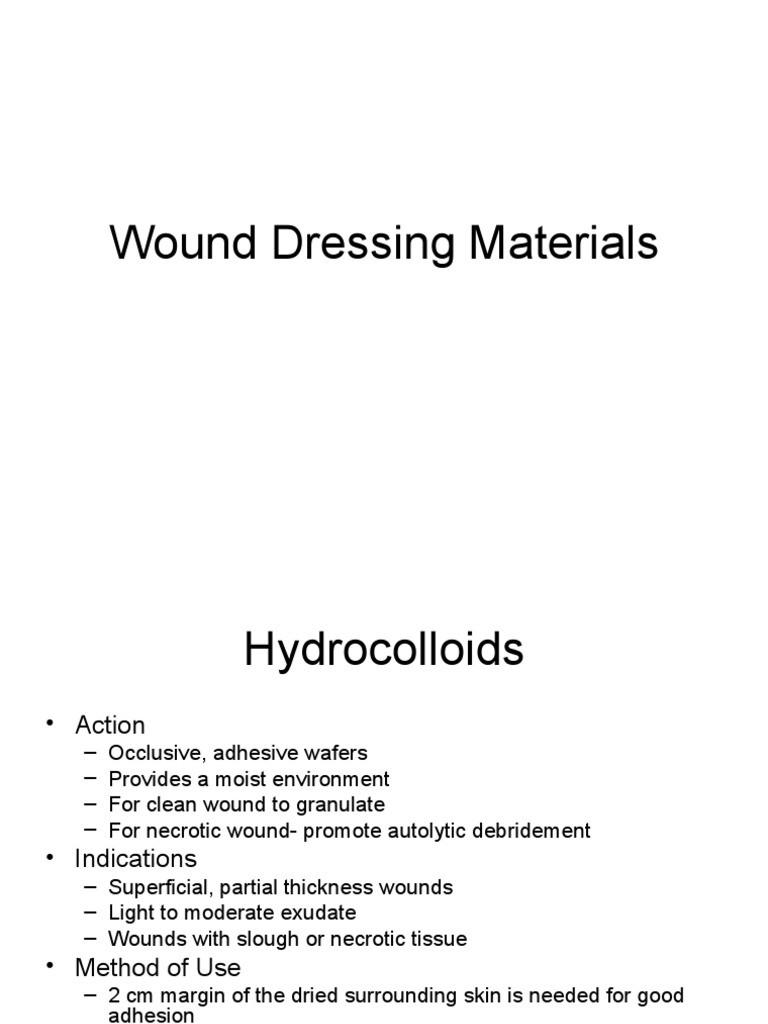 Wound Dressing Materials Overview | PDF