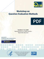 Workshop on Question Evaluation Methods