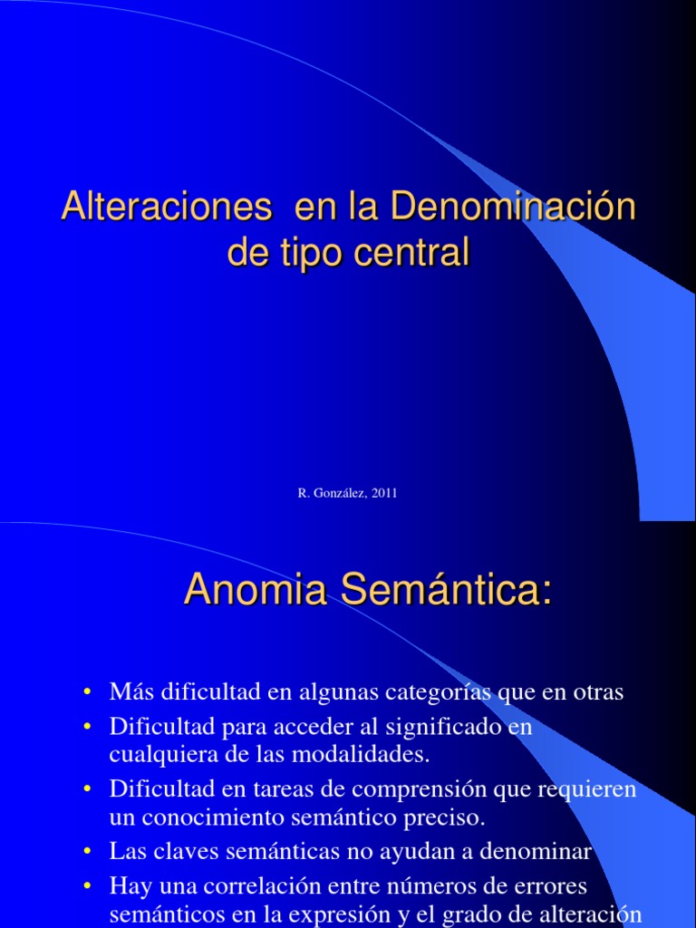 Tipos de Anomia en el Lenguaje | PDF