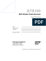 GTS100 - SAP Global Trade Services