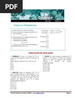 Lista de Exercícios - Conceitos Fundamentais - Química (Prof. PC - PEQ)