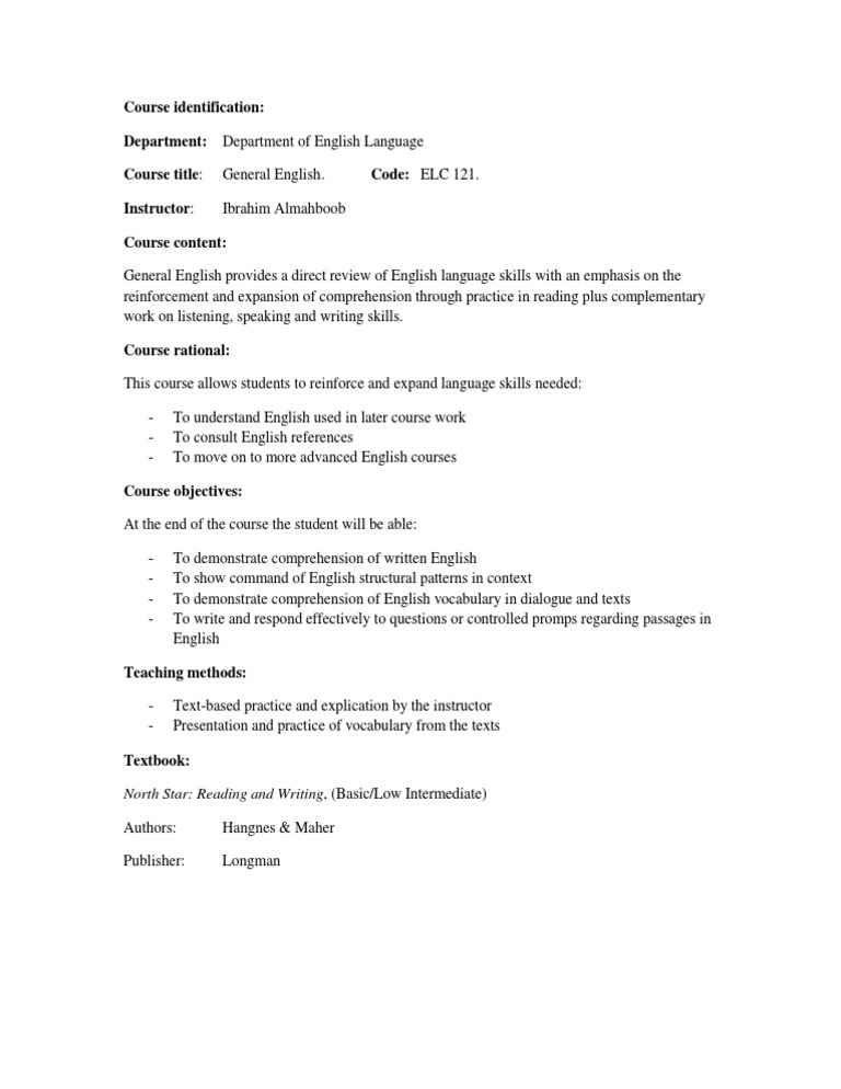 English 121 | PDF