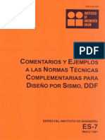 comentarios y ejemplos de las normas tecnicas complementarias para diseño por sismo DDF ES-7