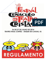 Regulamento 3º Festival Cenaculo de Teatro Cristão