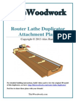 Router Lathe Duplicator Attachment Plans