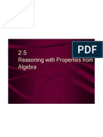 2.5 Reasoning With Properties From Algebra