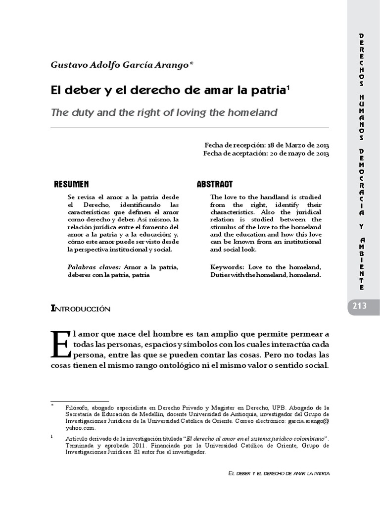 el amor a la patria | Amor | Estado (política)