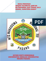 Panduan MTQ Mahasiswa Nasional 13