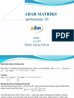 Aljabar Matriks Pert 10