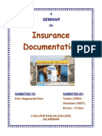 Insurance Documentation: Seminar