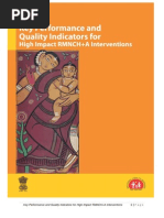 Key Performance and Quality Indicators For High Impact RMNCH+A Interventions