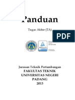 Panduan Tugas Akhir Ta s1 Teknik Pertambangan