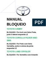 Manual Bloqueio: Toyota Camry