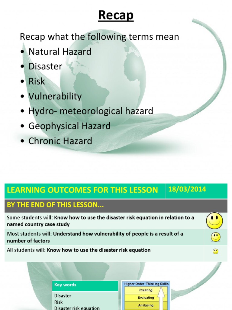 Understanding the Disaster Risk Equation | PDF | Natural Hazards ...