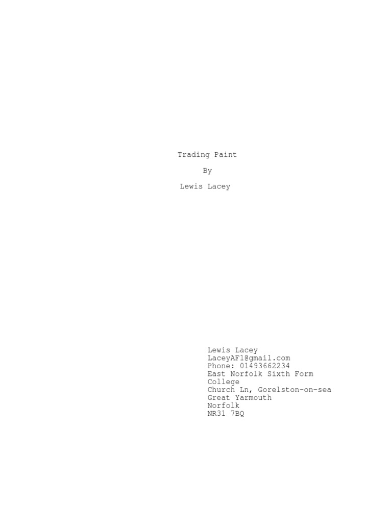 Trading Paint Draft 1 | PDF