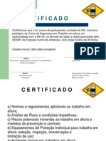 Certificado de Treinamento de NR 35