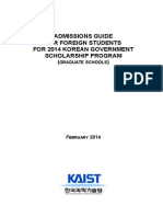 2014 KGSP Graduate Guildeline