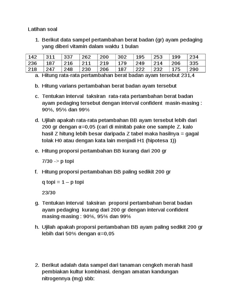 Latihan Soal Taksiran Rev