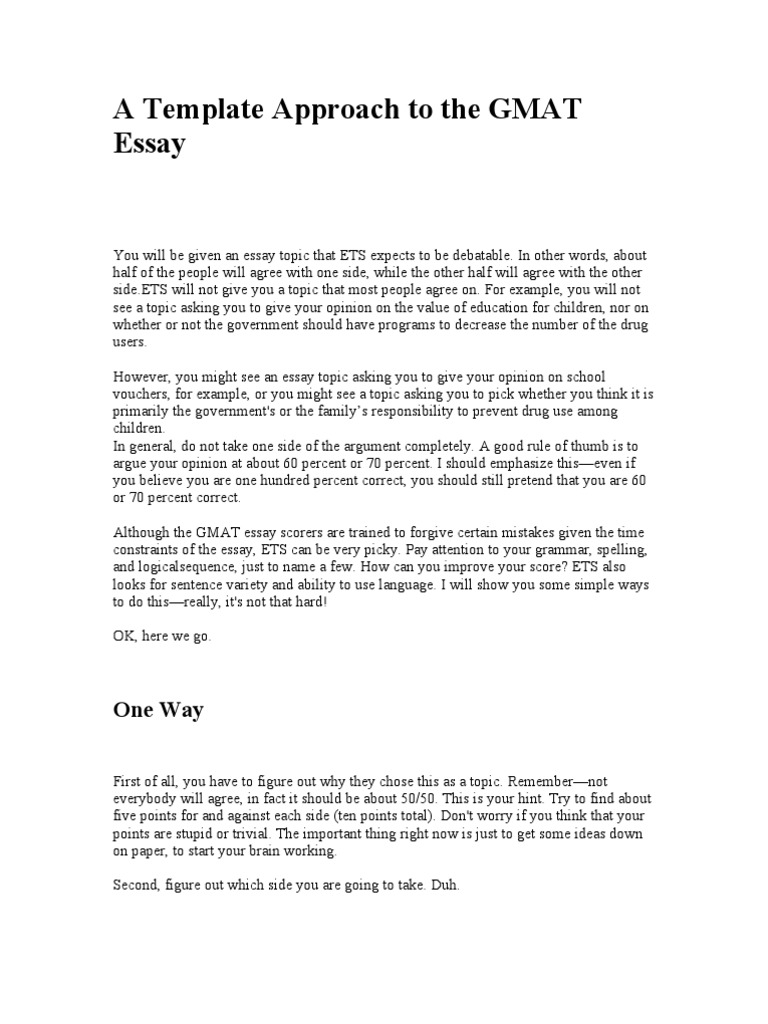 gmat argument essay