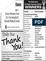 Daily Star Reader's Choice Winners From A.O. Fox Hospital & Bassett Medical Center