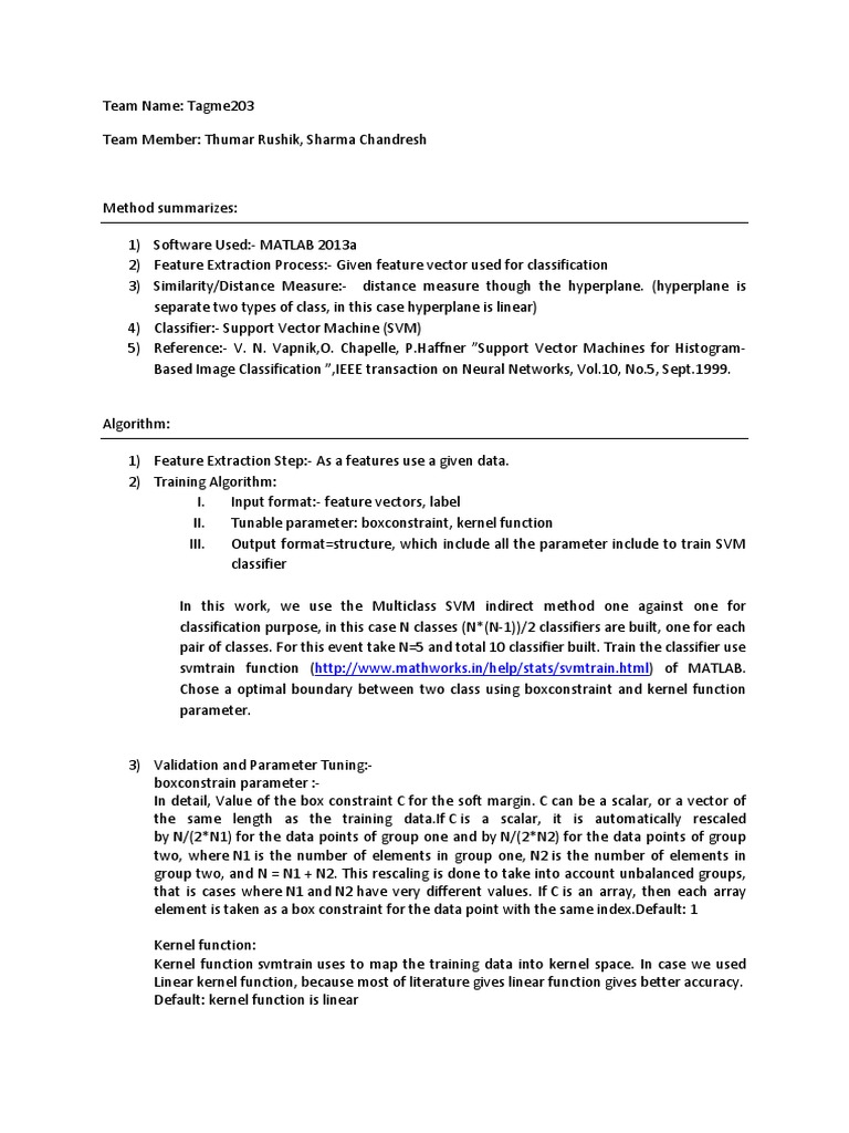 Multiclass SVM Classification Guide | PDF | Support Vector Machine ...