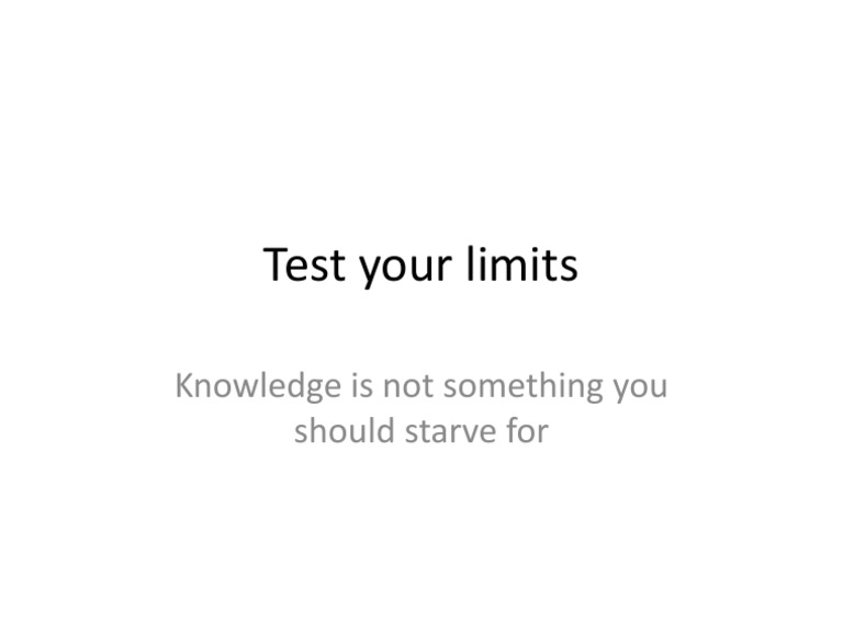 Exploring Knowledge Limits | PDF