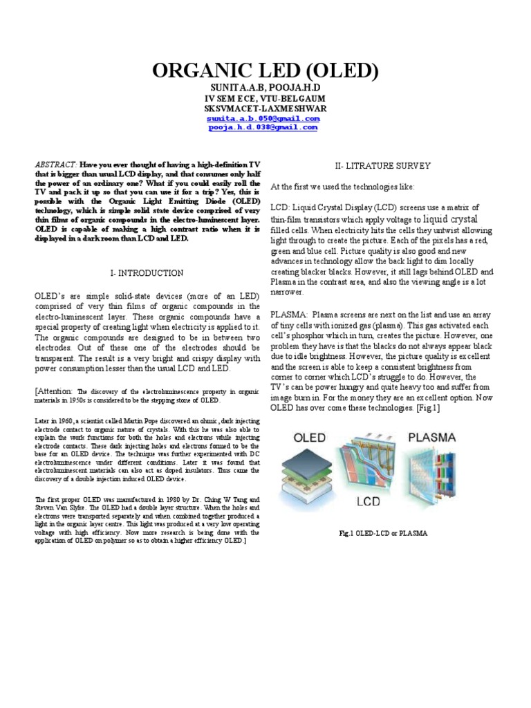 Understanding OLED Technology Basics | PDF