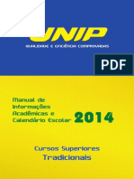 Manual de Informações Acadêmicas e Calendário Escolar 2014 - Tradicional