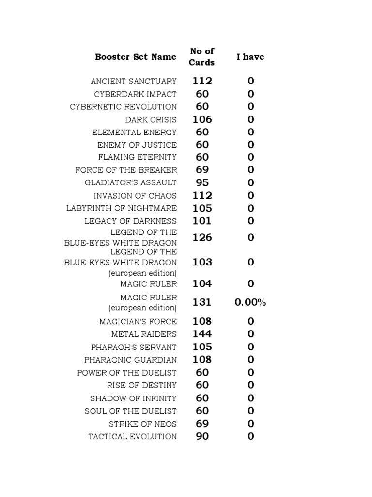 yugioh card list pdf yugioh-cards.pdf Yu-Gi-Oh! Booster Set Card List