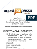 AEP - EXERCÍCIOS 1 - ATO ADMINISTRATIVO