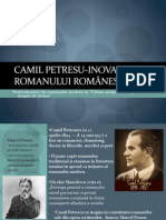 Camil Petresu-Inovator Al Romanului Românesc