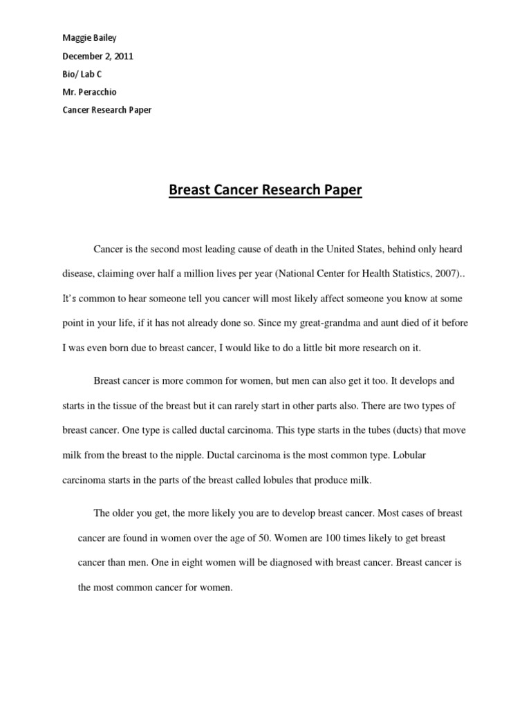 research papers on breast cancer detection