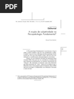 A Nocao de Subjetividade Na Psicopatologia Fundamental