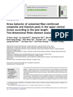 11.stress Behavior of Cemented Fiber-Reinforced Composite and Titanium Posts in The Upper Central Incisor According To The Post Length-Two-Dimensional Finite Element Analysis