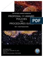 Proposal Award Policies Procedures Guide: The National Science Foundation