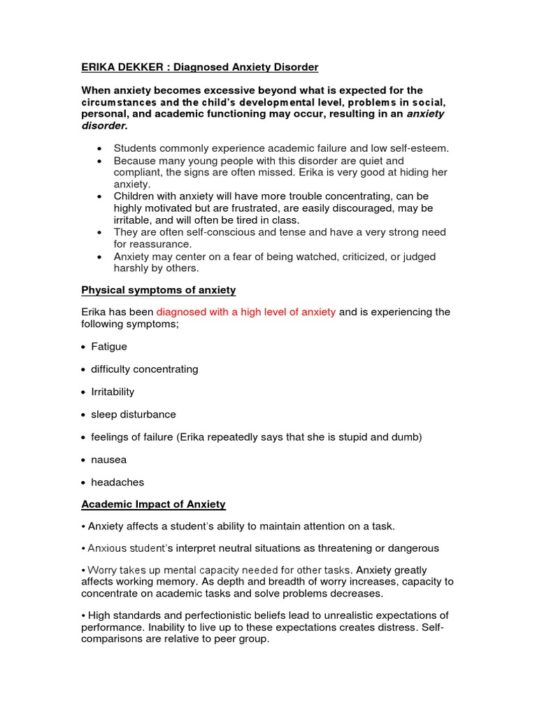 Anxiety | PDF | Anxiety | Working Memory