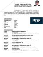 Perfil y experiencia de Jose Alonso Castillo Tarazona en turismo y proyectos de inversión pública