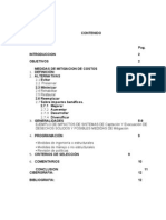 TABLA DE CONTENIDO  TRABAJO MITIGACION DE COSTOS YOPAL