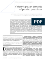 Analysis of Electric Power Demands of Podded Propulsors