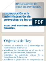 A1 Sesion - 1 - INTRODUCCIÓN A ADMINISTRACIÓN DE PROYECTOS DE INVERSIÓN