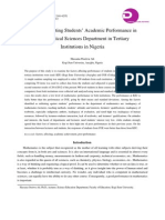 Download Factors Affecting Students Academic Performance in Mathematical Sciences Department in Tertiary Institutions in Nigeria by Educationdavid SN213230039 doc pdf