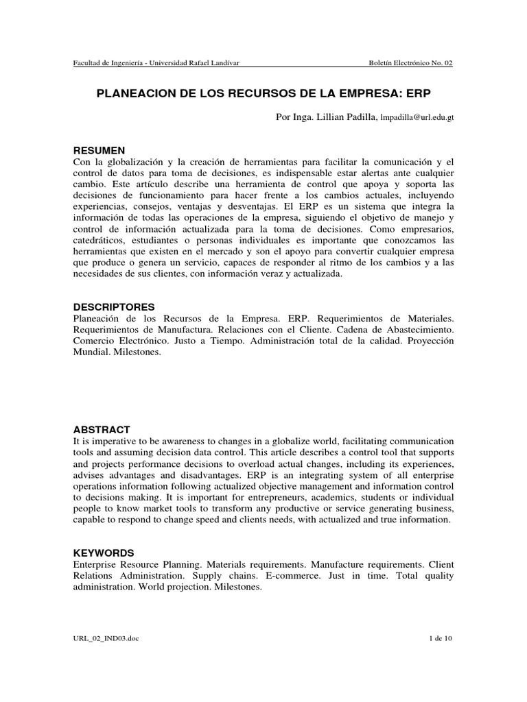 Sistemas Erp Enterprise Resource Planning Sistemas De Planificacion De