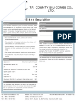 Tai County Silicones Co., Ltd. E-814 Emulsifier: Description Applications