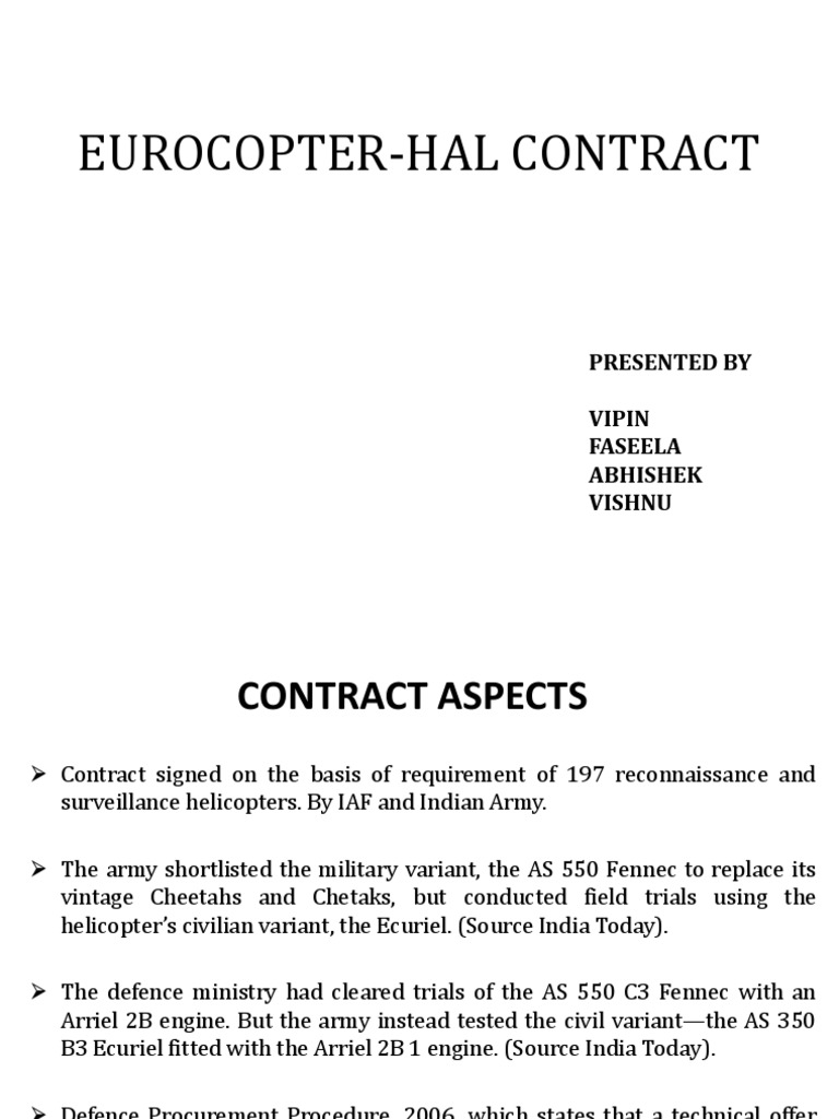 Eurocopter Fennec Contract Insights | PDF | Aircraft | Aviation