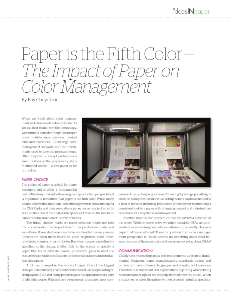 Paper As The 5th Color-Oct 2011 | PDF | Lighting | Specification ...