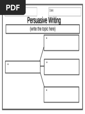 Persuasive Writing Frame Blank