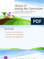 Linking Curriculum, Instruction and Assessment (CIA) Making a Fit