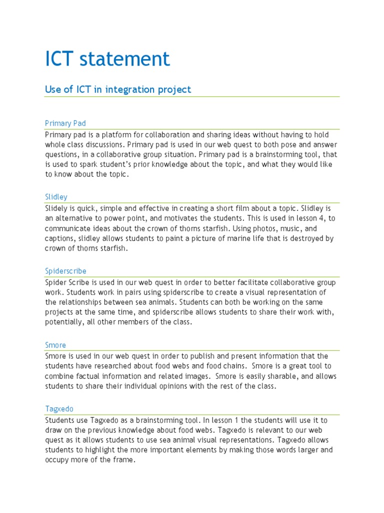 ICT Tools for Collaborative Learning | PDF | Art